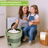 12L Portable Washing Machine, Foldable Mini Washer with with 4 Modes and Spin Basket Deep Cleaning Green - 3 of 4