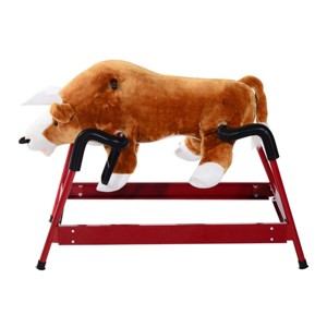INFURNIC Baby Walkers Kids Spring Rocking Horse Rodeo Bull with Realistic Sounds for Children, Brown, 39.3"*23.5"*30.3" - 1 of 4