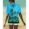 LA LEELA Button Down Shirt Summer Beach Party Blouse Shirt Colorful Casual Short Sleeve Tropical Vacation Hawaiian Shirts Tank Top Women - 2 of 4