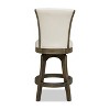 PAGED 46" High Swivel Counter and Bar Stools, Modern Upholstered with High Back and Arms Counter Height Bar Stools for Pub, Dining Room - 3 of 4