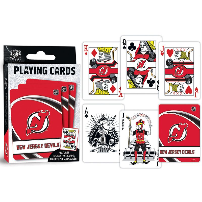 MasterPieces Officially Licensed NHL New Jersey Devils Playing Cards - 54 Card Deck for Adults, 4 of 6