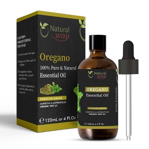 Natural Way Oregano Essential Oil | Essential Oil for Skin Tag Remover, Massage Oil & Humidifier Use | 4 Fl Oz (120 mL) - 1 of 4