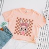 Simply Sage Market Women's Checkered Bunny Short Sleeve Relaxed Fit Cropped Tee - 2 of 4