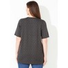 Catherines Women's Plus Size Suprema Embroidered Scoopneck Tee - 3 of 4