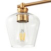 DORESshop 22 in. Gold 3-Light Bathroom Vanity Light, Modern Lighting Over Mirror with Clear Glass Shade for Bathroom - 4 of 4