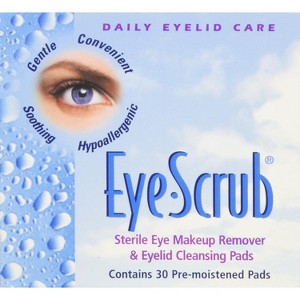 Eye Scrub Sterile Eye Makeup Remover & Eyelid Cleansing Pads 30 Ct - 1 of 4