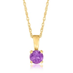 Pure Collection by Ross-Simons 0.21 Carat Amethyst Pendant Necklace in 14kt Yellow Gold - 1 of 4