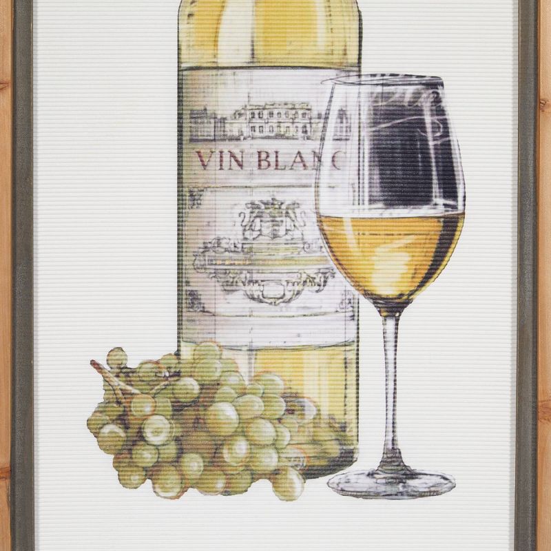 Farmhouse Wood Wine Framed Wall Art Set of 2 Brown - Olivia &#38; May, 3 of 12