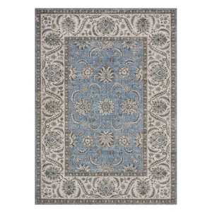 Vintage  Area Rugs Machine Washable Rug Stain Resistant Carpet Non-Slip Low Pile Carpet Mat for Hallway Kitchen Beige - 1 of 4