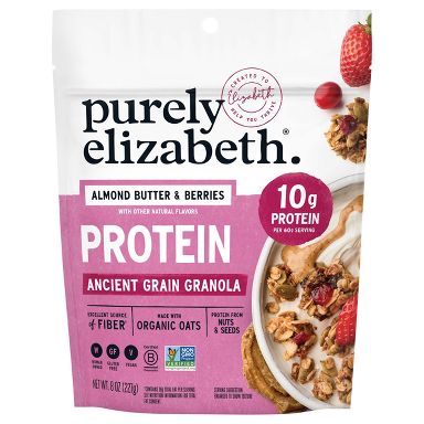 purely elizabeth. Almond Butter and Berries Protein Granola - 8oz
