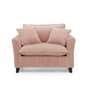 XINGHANZHENXUAN Corduroy Tufted Lazy Sofa with Ergonomic Backrest & Soft Seat, Easy Assembly Accent Chair for Living Room & Bedroom - 1 of 4