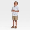 OshKosh B'gosh Toddler Boys' Shark Printed Woven Shirt - White/Blue - 3 of 3