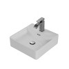ChicFurnit Bathroom Sinks Vessel Sink Square Sink Vanity Sink Art Basin Countertop Bathroom Sink for Bathroom, White, 16.14"*16.53"*5.11" - 3 of 4