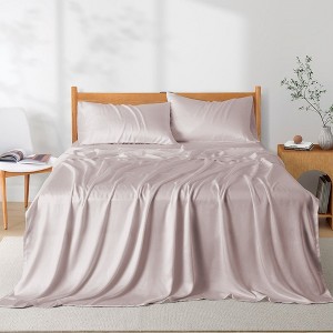 Peace Nest Silky Smooth Soft Tencel Lyocell Sheet Set Solid Color - 1 of 4