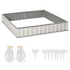 Outsunny 8.5x3ft Metal Raised Garden Bed, DIY Large Steel Planter Box, No Bottom w/ A Pairs of Glove for Backyard, Patio to Grow Vegetables, Herbs, and Flowers - 4 of 4