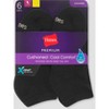 Hanes Premium 6pk Women's Cushioned Low Cut Socks - Black 8-12: Midweight Knit Apparel - 2 of 2