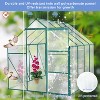 KTMBDW 6x6/8/10/12 FT Greenhouse for Outdoors, Polycarbonate Greenhouse with Roof Vent, Aluminum Large Walk-in Greenhouse for Outside Garden Backyard - 3 of 4