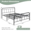 Costway Full Size Heavy Duty Metal Bed Frame Headboard Platform Mattress Foundation - 3 of 4