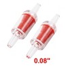 Unique Bargains Aquarium Tank Air Pump Co2 Diffuser Red Clear One Way Check Valves 3 Pcs - 2 of 3