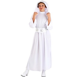 HalloweenCostumes.com 7X Women Plus Size Women's Premium Princess Leia Costume | Star Wars Costumes, White/Brown - 1 of 4