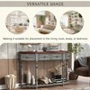 KIGFTSOD Modern and Contemporary Curved Console Table Sofa Table Entryway Table for Hallway Living Room - 4 of 4