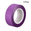 Unique Bargains Adhesive Decorative DIY Arts Gift Wrapping Craft Glitter Tapes 3 Pcs - 3 of 4