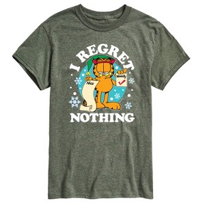 Men's - Garfield - I Regret Nothing Naughty List Christmas Short Sleeve Graphic T-Shirt - 1 of 4