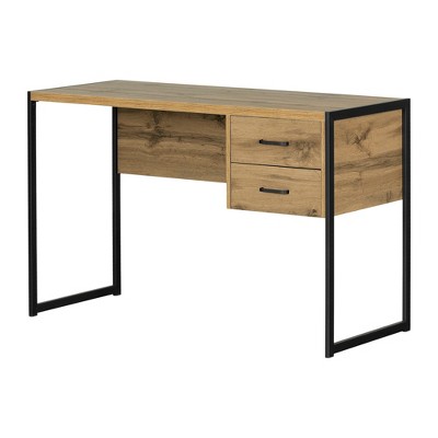 Versa Computer Desk With Hutch Nordik Oak - South Shore : Target