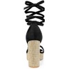 Allegra K Women's Square Toe Lace Up Chunky High Heel Platform Sandals - image 3 of 4