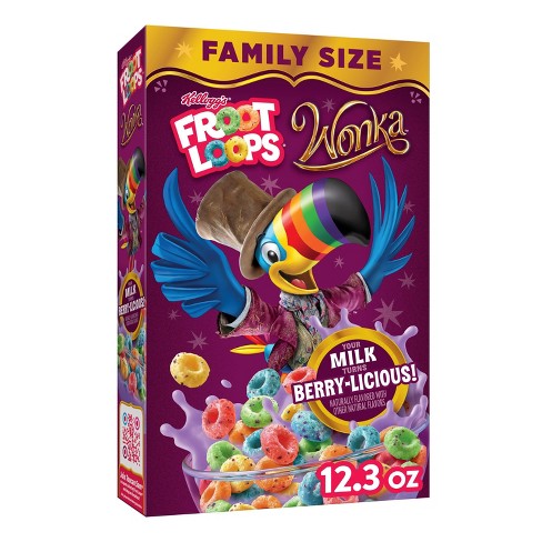 Kellogg's Froot Loops Original Sweetened Multi-Grain Cereal, Family Size  19.4 oz Box