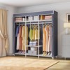VIPEK V30C Garment Rack Heavy Duty Portable Closet with Cover Clothes Racks, Wardrobe Closet Black Metal Closet Rack with Cover - 2 of 4