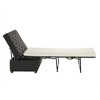 Whisen 49.6" Convertible Ottoman Sleeper Sofa Bed with Memory Mattress - Space-Saving Tufted Design for Small Living Rooms - 4 of 4