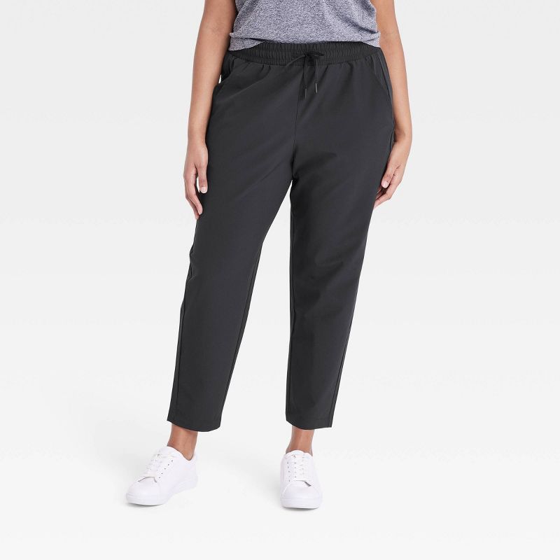 Women's Stretch Woven High-Rise Taper Pants - All In Motion™, 4 of 13