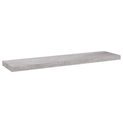 vidaXL Floating Wall Shelf Concrete Gray 35.4"x9.3"x1.5" MDF