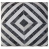 Moti Nyla Pouf Upholstered in Gray/Ivory Fabric - 4 of 4