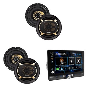 Jensen CAR813 8" Touchscreen Digital Receiver + 2 Pairs JS65T Speakers - 1 of 3