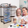 Art Drying Rack, 25 Removable Shelves Art Storage, Paint Drying Rack for Classroom Art Supplies, Art Storage Rack with Four Lockable Wheels - 3 of 4