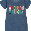 Barbie Merry And Bright Graphic Short Sleeve Fleece Dress - Heather Navy - 4T - 2 of 3