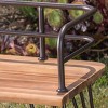 Vynxaria Rustic Industrial Patio Benches - 48" Classic Outdoor Seating with Modern Twist - 4 of 4