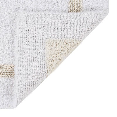 Pistachio Green Cotton Tufted Reversible Bath Rug