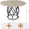 Round Dining Table for 4-6 People, Modern Circle Dinner Table with Sturdy Base, Industrial Wood Dinning Room Table for Kitchen(Table Only) - 2 of 4