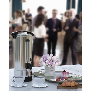 Acekool Commercial Coffee Maker, Double Wall Stainless Steel Hot Beverage Urn, Fast Brewing, Automatic Temperature, Large Capacity - 1 of 4