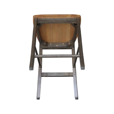 Hickory Washed Coal Solid Wood Traditional Counter Stool
