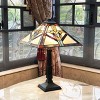 Chloe Lighting Shay Mission 2 Light Tiffany-Style Antique Dark Bronze Table Lamp 16" Shade - 2 of 3