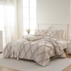Ruffle Comforter Set With Pillow Covers– Shabby Chic Farmhouse Bedding with Elegant Ribbon Ruffles, Soft Lightweight Quilt 3-Piece - 3 of 4