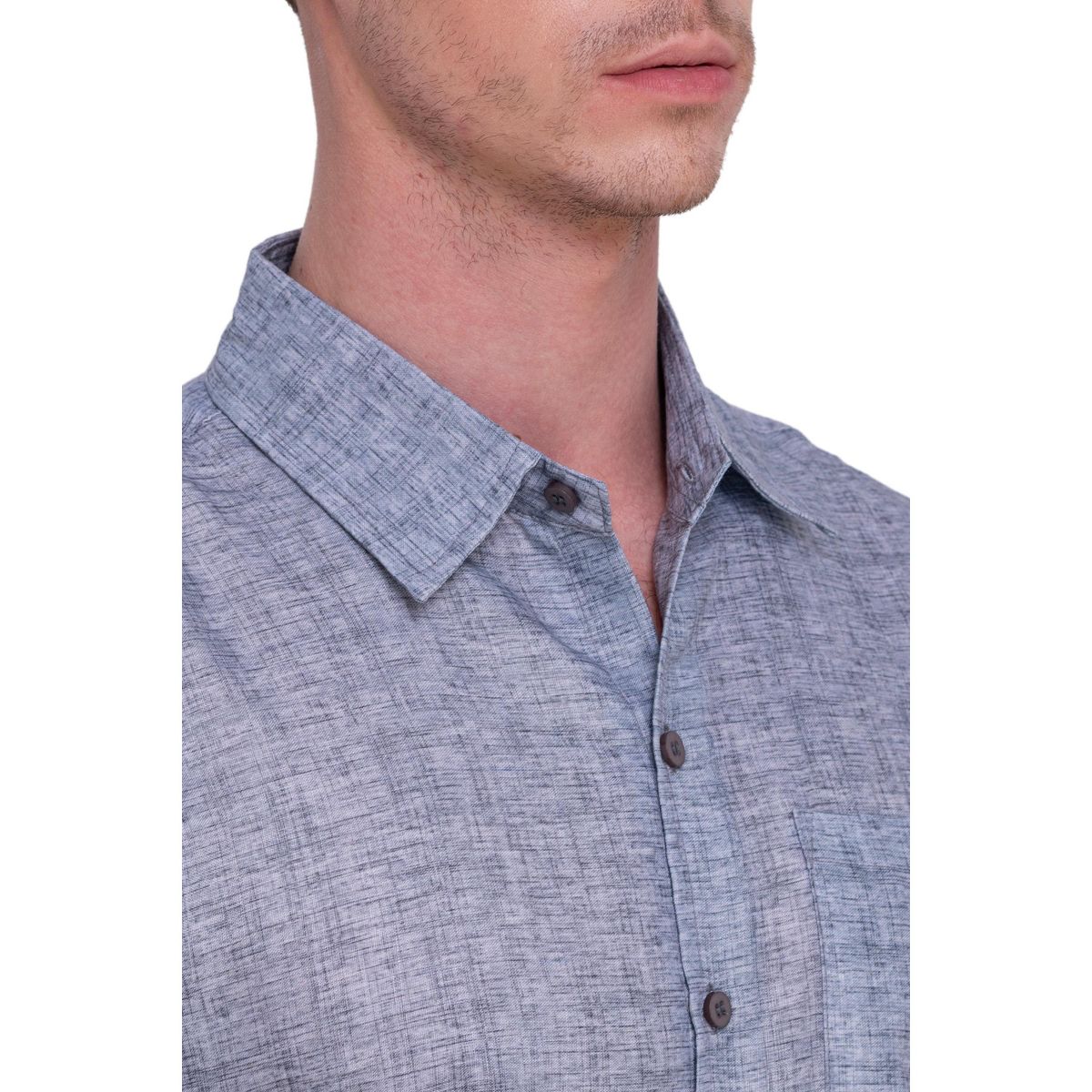 HAPPY BAY Mens Hawaiian Shirts Short Sleeve Button Down Shirt Men's Casual Shirts Vacation Tropical Summer Party Shirts for Men Funny XXL Grey Solid - thumbnail 3