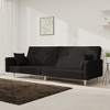 vidaXL 2-Seater Sofa Bed with Two Pillows Loveseat Couch Furniture Fabric - 2 of 4