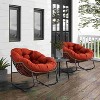 CAVINAS Cotton Rattan Glider Rocking Chair with Mid-Height Backrest,Upholstered Rocking Chair,Nursery Accent Chair for Bedroom - 2 of 4