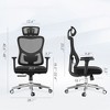 MAYEERTY Ergonomic Mesh Home Office Chair with Headrest, Adjustable Lumbar Support, 3D Armrests, Black - 4 of 4