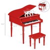 Best Choice Products Kids Classic 30-Key Mini Piano w/ Lid, Bench, Folding Music Rack, Song Book, Stickers - 2 of 4